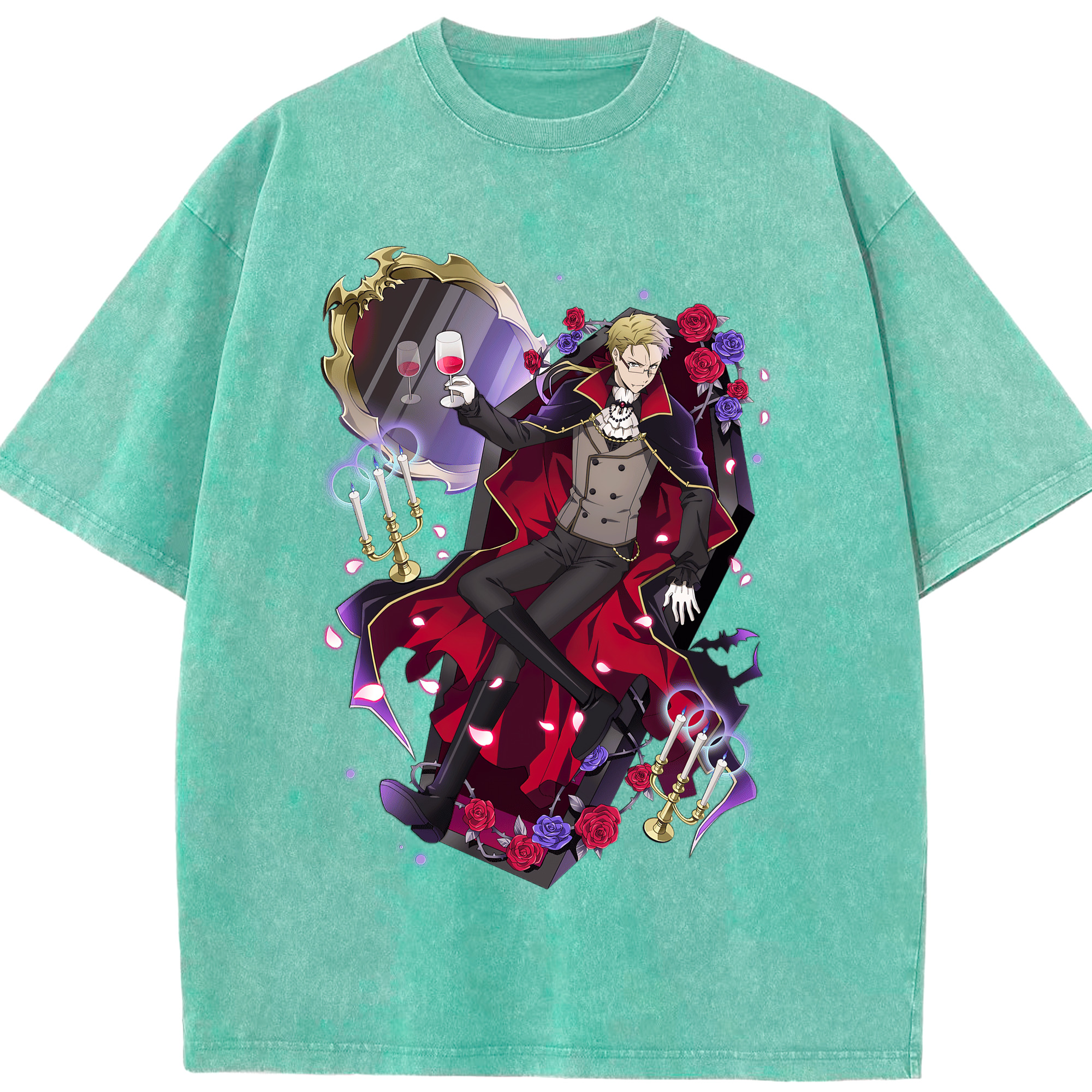 （画像用） 文豪ストレイドッグス Bungo Stray Dogs 綿100% ヴィンテージ風 半袖Tシャツ（フロントプリント）